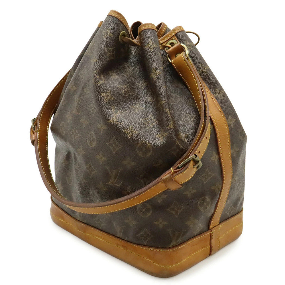 Louis Vuitton Monogram Shoulder Drawstring Bag Noe Hobo Brown